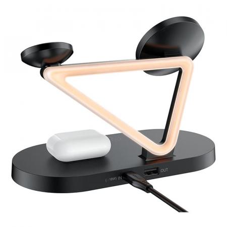 Беспроводное зарядное устройство ACEFAST E9 3в1  Black, черный