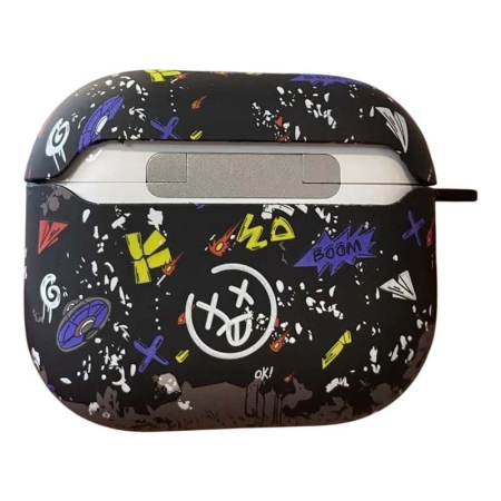 Чехол для AirPods 3 COQUE POUR Черный с рисунком Чехол для AirPods 3 COQUE POUR Черный с рисунком