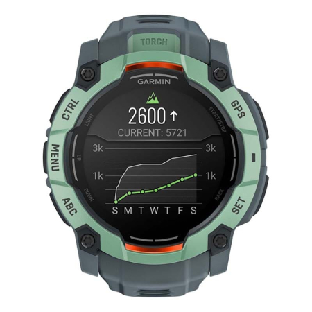 Часы Garmin INSTINCT 3 AMOLED 50мм Neo Tropic, зеленый с серым ремешком Часы Garmin INSTINCT 3 AMOLED 50мм Neo Tropic, зеленый с серым ремешком