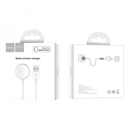 USB кабель для беспроводной зарядки hoco. Watch wireless charger для Apple Watch (CW16) White, белый USB кабель для беспроводной зарядки hoco. Watch wireless charger для Apple Watch (CW16) White, белый