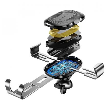 Автомобильный держатель с функцией беспроводной зарядки Baseus Gravity Wireless Charger Car Mount (WXYL-0S) Черный Автомобильный держатель с функцией беспроводной зарядки Baseus Gravity Wireless Charger Car Mount (WXYL-0S) Черный