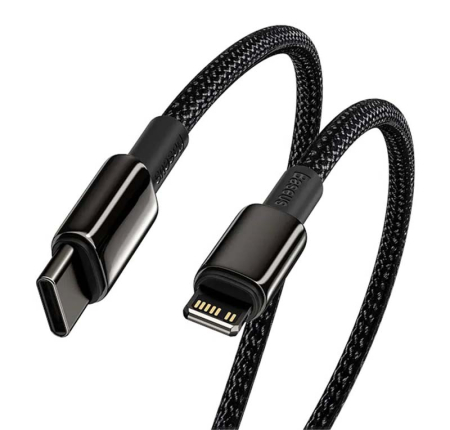 Кабель Baseus Type-C to iP Tungsten Gold Fast Charging Data Cable, 20W, 2 м (CATLWJ-A01) Черный Кабель Baseus Type-C to iP Tungsten Gold Fast Charging Data Cable, 20W, 2 м (CATLWJ-A01) Черный