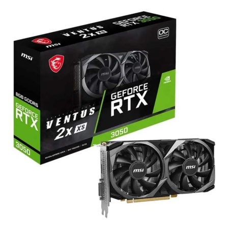Видеокарта MSI GeForce RTX 3050, 8Gb (RTX 3050 Ventus 2X XS 8G OC) Видеокарта MSI GeForce RTX 3050, 8Gb (RTX 3050 Ventus 2X XS 8G OC)
