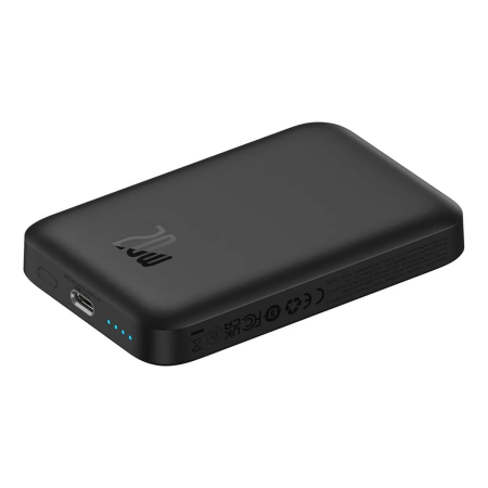 Внешний аккумулятор Baseus Magnetic Mini Air Wireless Fast Charge Cluster Black power bank с поддержкой беспроводной зарядки 6000mAh 20 Вт (P10059002113-00) Черный Внешний аккумулятор Baseus Magnetic Mini Air Wireless Fast Charge Cluster Black power bank с поддержкой беспроводной зарядки 6000mAh 20 Вт (P10059002113-00) Черный