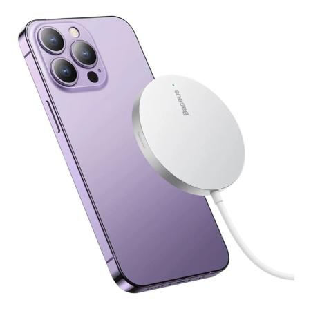 Беспроводное зарядное устройство Baseus Simple Mini3 Magnetic Wireless Charger 15W CCJJ040012 (BS-W529) White, белый