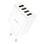 Сетевое зарядное устройство USB hoco. QC3.0 4USB порта 28,5 Вт (C102A) Белый