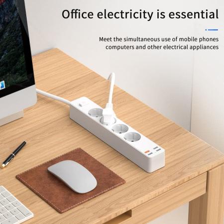 Сетевой фильтр WiWU Smart Power Strip EU Plug 20W 4*AC+3*USB 3.0+ 1*USB-C (U01 EU) Белый Сетевой фильтр WiWU Smart Power Strip EU Plug 20W 4*AC+3*USB 3.0+ 1*USB-C (U01 EU) Белый