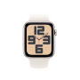 Apple Watch SE (2024), 40 мм корпус из алюминия цвета «Starlight», ремешок Sport Band размера S/M цвета «Starlight»
