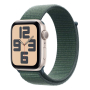 Apple Watch SE (2024), 44 мм корпус из алюминия цвета «Starlight», ремешок Sport Loop цвета «Lake Green» Apple Watch SE (2024), 44 мм корпус из алюминия цвета «Starlight», ремешок Sport Loop цвета «Lake Green»