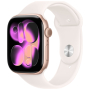 Apple Watch Series 11, 46 мм корпус из алюминия цвета «Rose Gold», ремешок Sport Band размера S/M цвета «Light Blush»