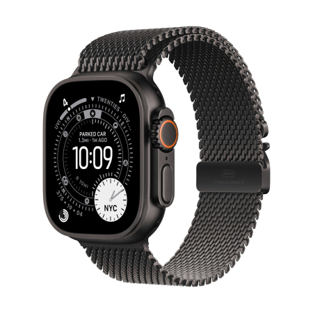Apple Watch Ultra 3 (2025), 49 мм корпус из титана цвета «Black», ремешок Titanium Milanese Loop размера S цвета «Black» Apple Watch Ultra 3 (2025), 49 мм корпус из титана цвета «Black», ремешок Titanium Milanese Loop размера S цвета «Black»