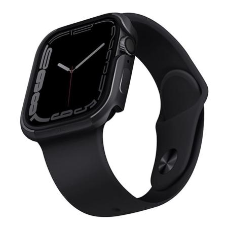Чехол бампер для Apple Watch 7, 8 41 мм UNIQ Valencia Anodised Aluminium Bumper (41MM-VALGRP) Графит Чехол бампер для Apple Watch 7, 8 41 мм UNIQ Valencia Anodised Aluminium Bumper (41MM-VALGRP) Графит