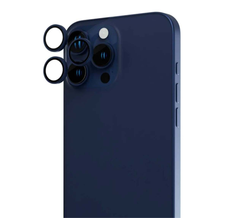 Защитное стекло для камеры iPhone 15 Pro BLUEO Original metal frame Синий Защитное стекло для камеры iPhone 15 Pro BLUEO Original metal frame Синий