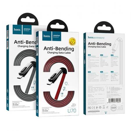 USB кабель hoco. Anti-Bending разъем Micro, 1,2 м (U70) Черный USB кабель hoco. Anti-Bending разъем Micro, 1,2 м (U70) Черный
