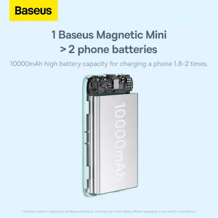 Внешний аккумулятор Baseus Magnetic Wireless Charging power bank с поддержкой беспроводной зарядки 10000mAh 20W (PPCXM10) Голубой Внешний аккумулятор Baseus Magnetic Wireless Charging power bank с поддержкой беспроводной зарядки 10000mAh 20W (PPCXM10) Голубой