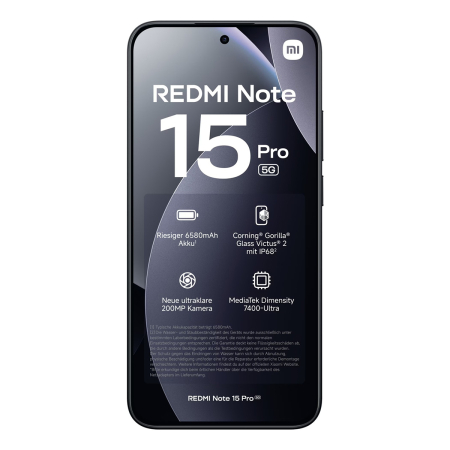 Xiaomi Redmi Note 15 Pro 5G 8/256Gb Black, чёрный