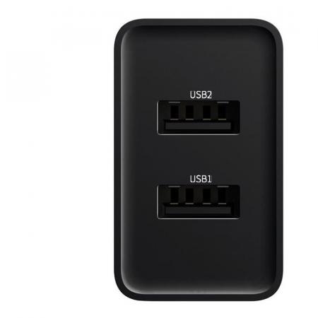 Сетевое зарядное устройство Baseus Speed Mini Dual USB Charger 10,5 Вт TC-012 (CCFS-R01) Черный Сетевое зарядное устройство Baseus Speed Mini Dual USB Charger 10,5 Вт TC-012 (CCFS-R01) Черный
