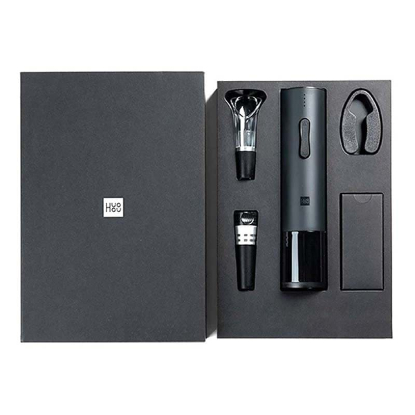 Винный набор Xiaomi Huo Hou Electric Wine Bottle Opener Basic 4в1 (HU0047) Черный