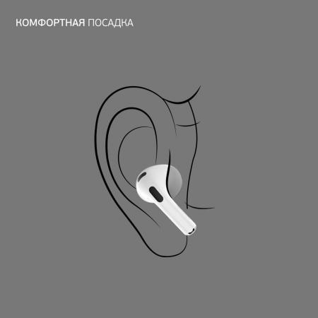 Беспроводные наушники с микрофоном Deppa Air Nova, TWS, BT 5.1, 300 мАч, QI (44192) Белый Беспроводные наушники с микрофоном Deppa Air Nova, TWS, BT 5.1, 300 мАч, QI (44192) Белый