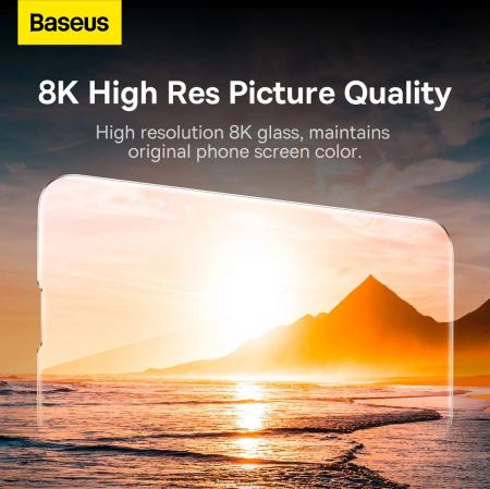 Стекло для iPhone 14 Plus/13 Pro Max Baseus Crystal glass 1шт +EasyStick (SGBL100202) Прозрачный Стекло для iPhone 14 Plus/13 Pro Max Baseus Crystal glass 1шт +EasyStick (SGBL100202) Прозрачный