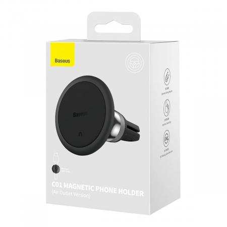 Магнитный держатель для телефона Baseus C01 (гравитационный) Air Outlet Version (BS-CM027 SUCC000101) Черный Магнитный держатель для телефона Baseus C01 (гравитационный) Air Outlet Version (BS-CM027 SUCC000101) Черный