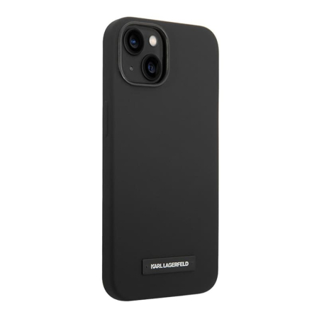Чехол Karl Lagerfeld для iPhone 14 с MagSafe Liquid silicone Plaque logo Hard (KLHMP14SSLMP1K) Черный Чехол Karl Lagerfeld для iPhone 14 с MagSafe Liquid silicone Plaque logo Hard (KLHMP14SSLMP1K) Черный