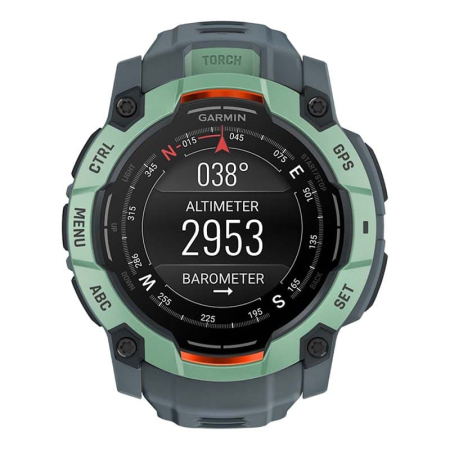 Часы Garmin INSTINCT 3 AMOLED 50мм Neo Tropic, зеленый с серым ремешком Часы Garmin INSTINCT 3 AMOLED 50мм Neo Tropic, зеленый с серым ремешком