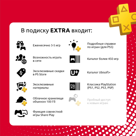 ПО: PS Plus Extra на 3 месяца (Турция) ПО: PS Plus Extra на 3 месяца (Турция)