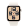 Apple Watch SE (2024), 44 мм корпус из алюминия цвета «Starlight», ремешок Sport Band размера M/L цвета «Starlight» Apple Watch SE (2024), 44 мм корпус из алюминия цвета «Starlight», ремешок Sport Band размера M/L цвета «Starlight»