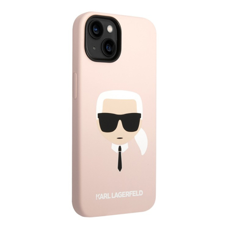 Чехол Karl Lagerfeld для iPhone 14 с MagSafe Liquid silicone Karl's head Hard (KLHMP14SSLKHLP) Розовый Чехол Karl Lagerfeld для iPhone 14 с MagSafe Liquid silicone Karl's head Hard (KLHMP14SSLKHLP) Розовый