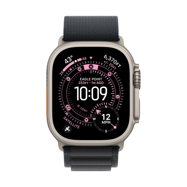Apple Watch Ultra 3 (2025), 49 мм корпус из титана цвета «Natural», ремешок Alpine Loop размера M цвета «Black» Apple Watch Ultra 3 (2025), 49 мм корпус из титана цвета «Natural», ремешок Alpine Loop размера M цвета «Black»