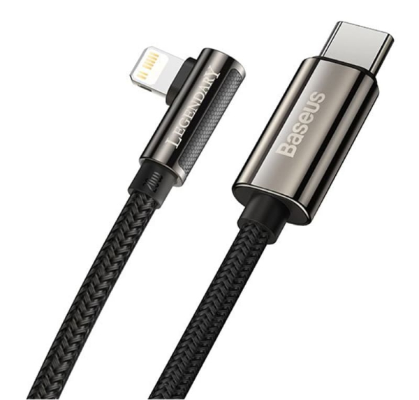 Кабель Baseus Legend Series Elbow Fast Charging Data Cable Type-C to iP PD 20W, 1 м (CATLCS-01) Чёрный