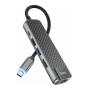 Type-C хаб hoco. для Macbook HDMI+USB3.0+USB2.0+RJ45+PD (HB23) Черный Type-C хаб hoco. для Macbook HDMI+USB3.0+USB2.0+RJ45+PD (HB23) Черный